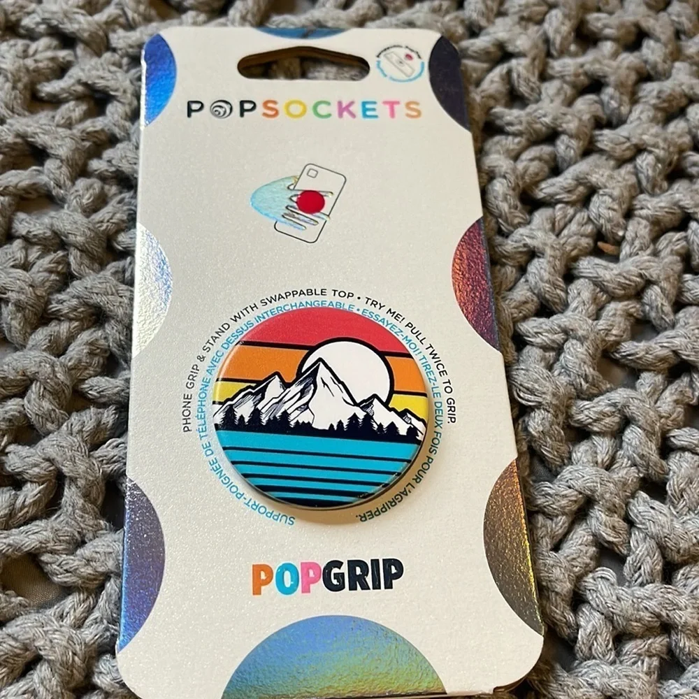 PopSockets PopGrip Cell Phone Grip & Stand sunset peak